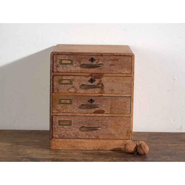Brown Antique Japanese Filing Cabinet For Sale - Image 8 of 11