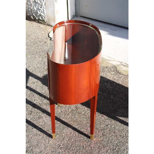 Oval Bedside Tables with Ducrot Glass Tops by Paolo Buffa, 1950, Set of 2 For Sale - Image 18 of 18