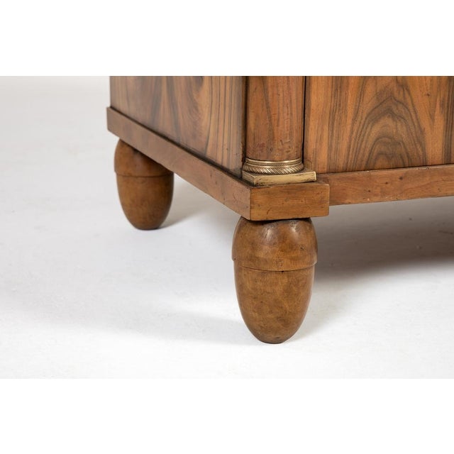 Wood 19th Century Italian Walnut Commode with Marble Top For Sale - Image 7 of 10