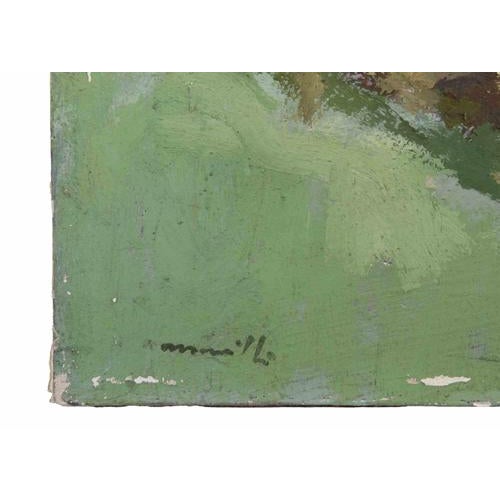 Franco Marzilli, Seaview, 1970s, Oil Painting on Canvas For Sale - Image 3 of 5
