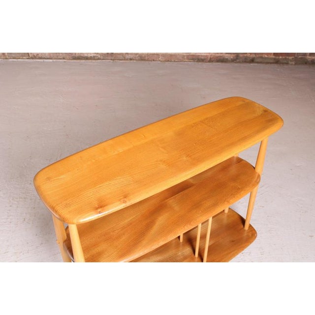 Blue Mid-Century Model 361 Baby Giraffe Windsor Trolley Bookcase in Elm and Beech from Ercol, 1960 For Sale - Image 8 of 11