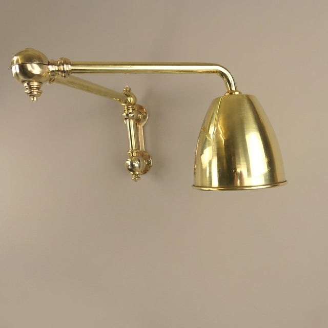 Art Deco British Adjustable Wall-Mounted Reading Lamp with Dual Swivel Arms, 1920s For Sale - Image 6 of 18