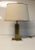 Metal Hollywood Regency Style Acrylic Glass and Brass Table Lamp For Sale - Image 7 of 12