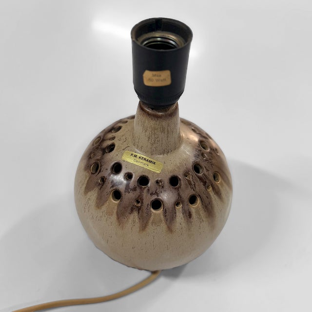 Mid-Century Modern Illuminated Ceramic Table Lamp by P.M. Keramik, 1970s For Sale - Image 3 of 6