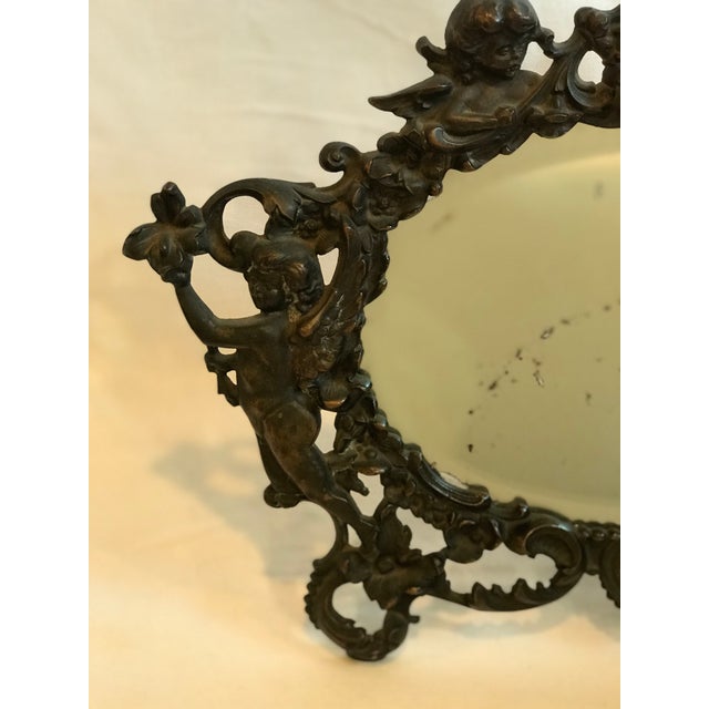 Traditional 19th Century Bronze Table Mirror For Sale - Image 3 of 8