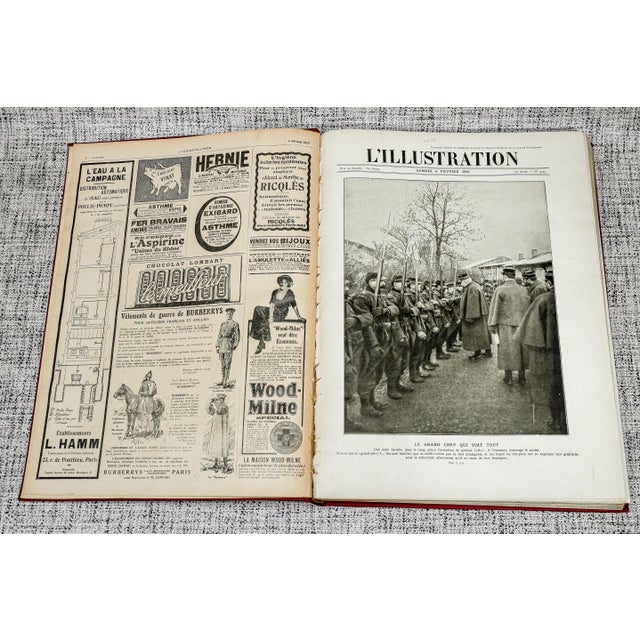 Rare 1915 l'Illustration French France World War I Photos Illustrations Advertising Antique Oversized Book For Sale - Image 14 of 17