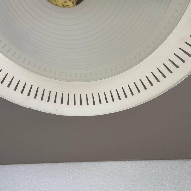 Metal Modern Metal and Glass Flushmount Light in the style of Gio Ponti, Italy, 1950s For Sale - Image 7 of 18