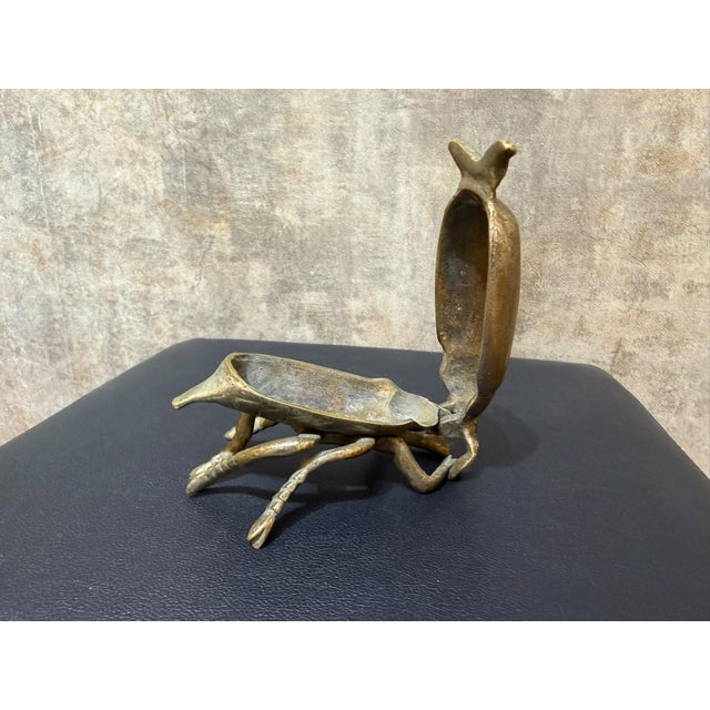 Vintage Cast Brass Beetle Ashtray For Sale - Image 10 of 10