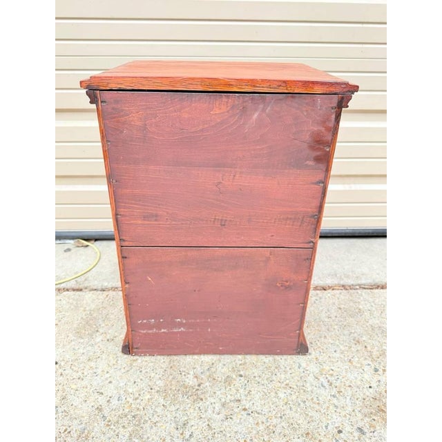 Victorian Antique Victorian Oak Wood Carved Chest / Antique Medicine Apothecary Cabinet For Sale - Image 3 of 12