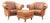 Leather Chairs and Ottoman from Andrea Natuzzi, 1995, Set of 3 For Sale