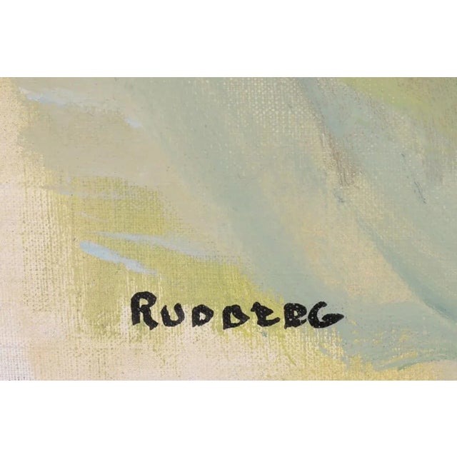 Coastal Signed Coastal Landscape by Prominent Swedish Artist, Gustav Rudberg For Sale - Image 3 of 5