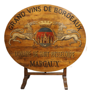 19th Century Tilt-Top French Vineyard Table in Carved Cherry, Margaux