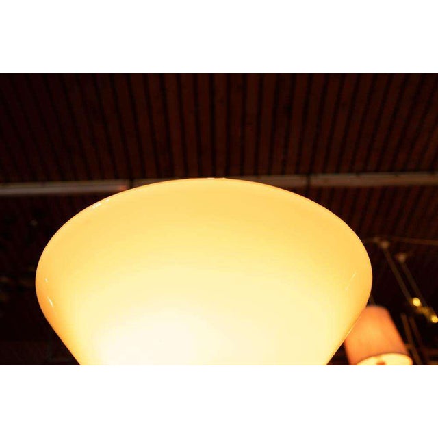 Vintage Floor Lamp in Frosted Glass and Chrome For Sale - Image 13 of 15