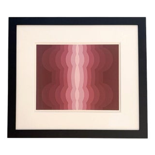 Dordevic Miodrag, Abstract Pink Screen Print 56/75, 1970, Paint For Sale