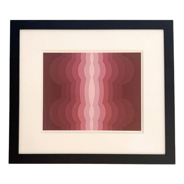 Dordevic Miodrag, Abstract Pink Screen Print 56/75, 1970, Paint For Sale