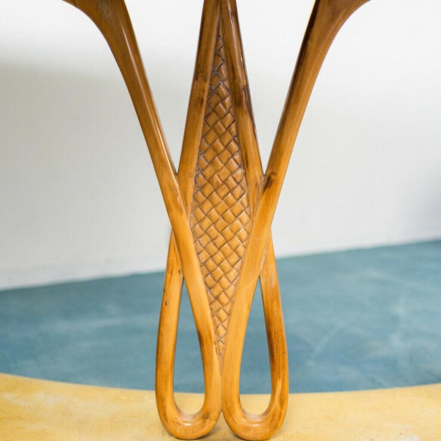 Dining Table & Chairs Set in the Style of Vittorio Dassi, 1940s, Set of 7 For Sale - Image 6 of 13