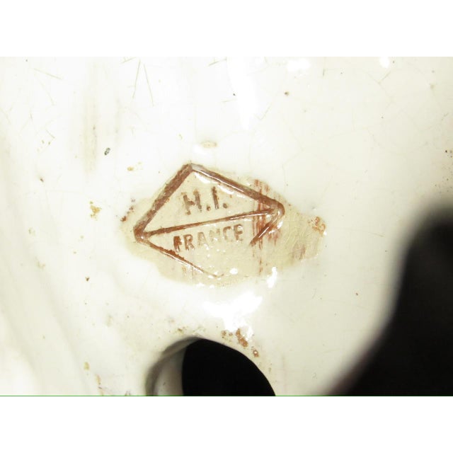 Metal Pair of Vintage French Ceramic Geese For Sale - Image 7 of 18