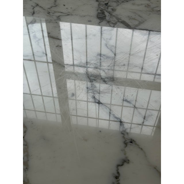 54" Saarinen Arabascato Marble Tulip Dining Table for Knoll For Sale In Dallas - Image 6 of 14