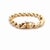 Vintage 14K yellow gold San Marco link bracelet with a twisted design, showcasing a polished finish. The bracelet features...