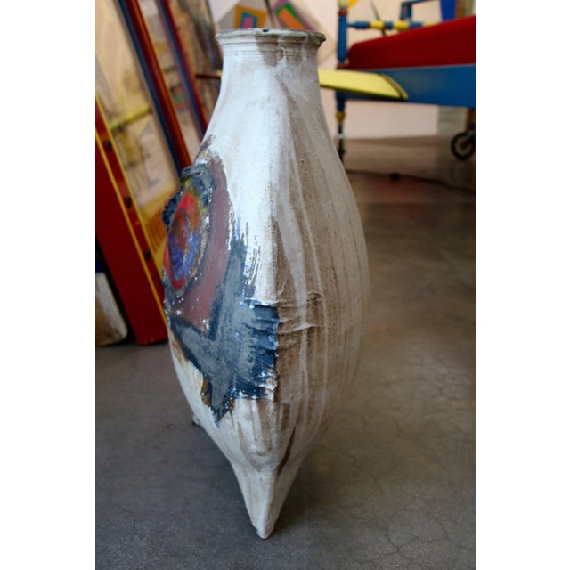 Mid 20th Century Stoneware Sculpture With Great Form and Color Signed For Sale - Image 5 of 11