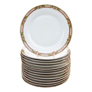 Vintage Flat Plates and Soup Plates from Limoges Porcelain, 1930s, Set of 16 For Sale