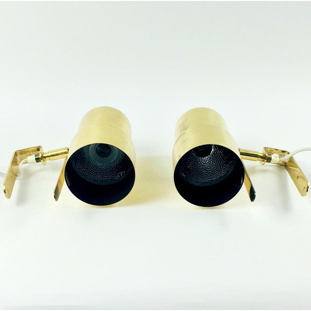 Scandinavian Polished Brass Wall Lights by Hans-Agne Jakobsson, 1960s, Set of 2 For Sale - Image 9 of 12