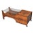 Italian Mid-Century Rosewood Coffee Table With Glass Top and Lift-Lid Storage For Sale
