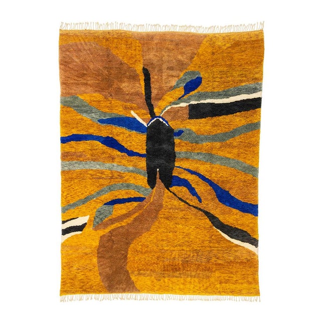 Striking Hand-Knotted Wool Rug by Azele Studio For Sale - Image 11 of 11