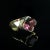 Pink & Green Tourmaline in 18k Yellow Ring Size 6 For Sale - Image 4 of 4