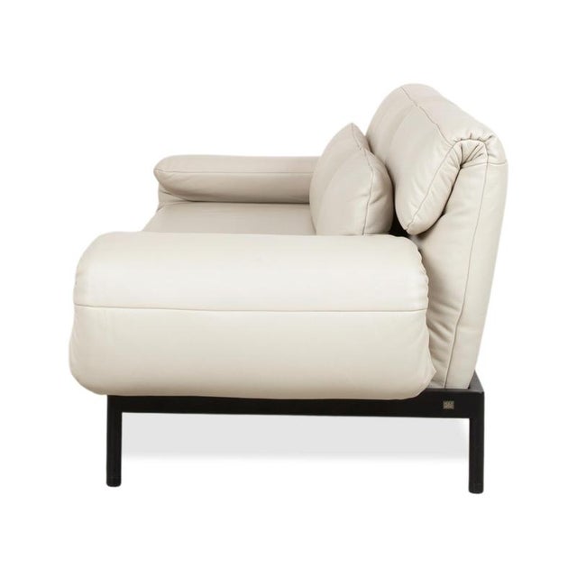 Plura Leather Two-Seater Beige Manual Function Sofa from Rolf Benz For Sale - Image 15 of 16