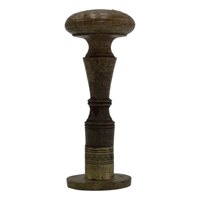 Metal Stamp with Wooden Handle, Italy, 19th Century For Sale