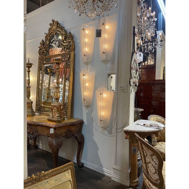 Modern Murano Glass Sconces - a Pair For Sale In Dallas - Image 6 of 6