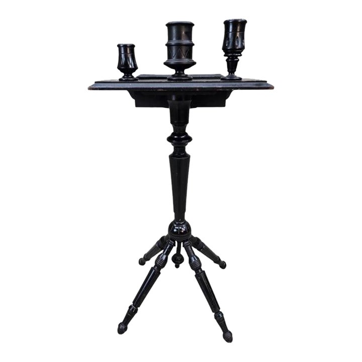 Victorian Ebonized Barber Stand | Chairish