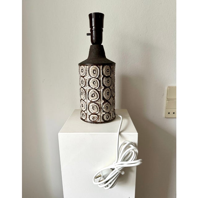 Vintage Danish Axella Stoneware Table Lamp, 1960s For Sale - Image 6 of 9