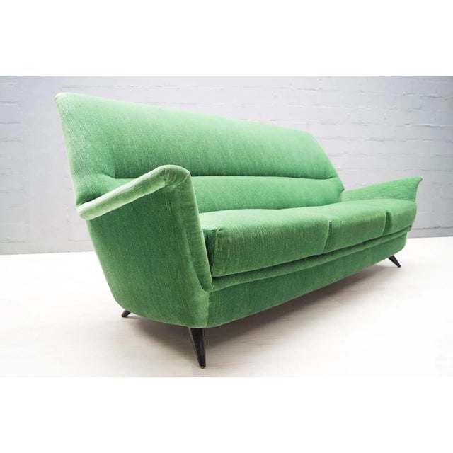 Mid-Century Modern Italian Green Sofa, 1950s For Sale - Image 3 of 18