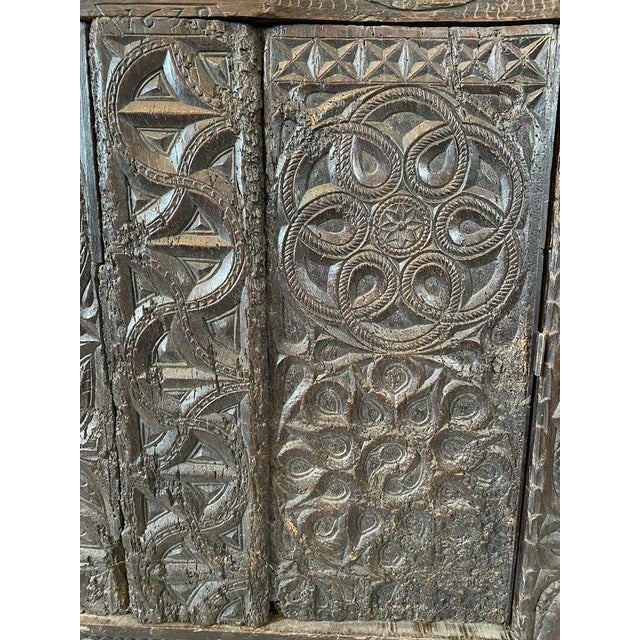 Large 17th Century Renaissance Carved Buffet, 1638 For Sale - Image 3 of 14