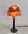 Daum 1920s French Art Deco Daum Table Lamp - Burned Orange Mottled Glass & Wrought Iron For Sale - Image 4 of 11
