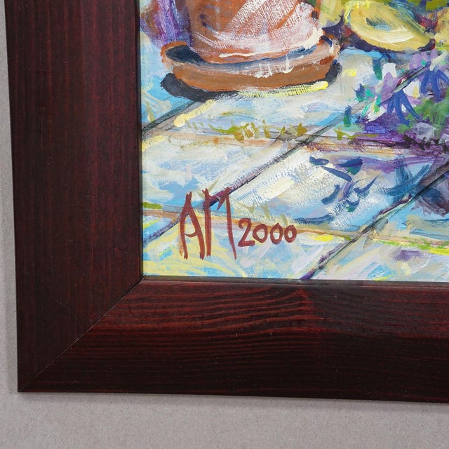 Impressionist Garden Flower Basket, 2000 – Oil Painting by Alexander Michael For Sale - Image 3 of 5