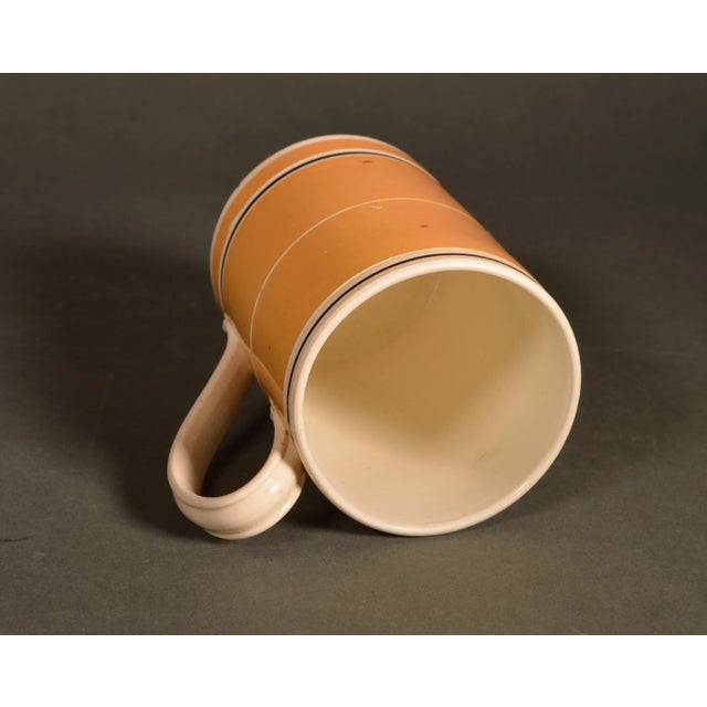 Mocha Pottery Mug With Ochre Slip Ground For Sale - Image 4 of 7