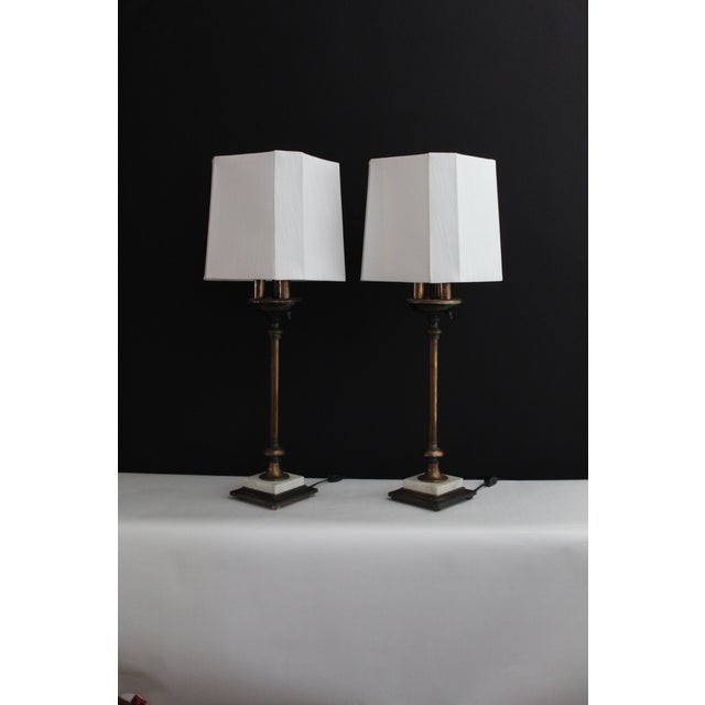 Mid 20th Century Copper Empire Style Table Lamps- For Sale - Image 10 of 12