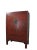 Chinese Late 19th Century Red Antique Chinese Chinoiserie Style Cabinet For Sale - Image 3 of 13