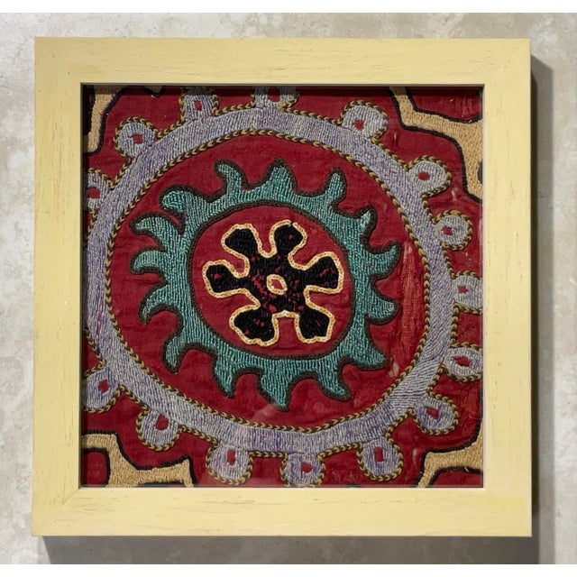 Set of Four Antique Suzani Wall Hanging For Sale - Image 11 of 12