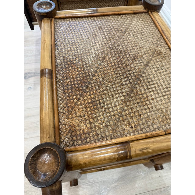 Pelican Reef Vintage Bamboo and Rattan Pair of Nighstands For Sale - Image 12 of 12