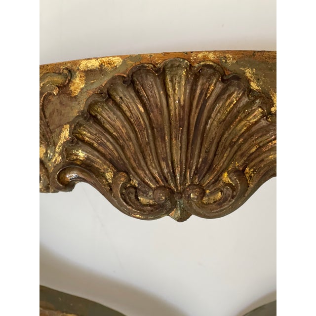 Shabby Chic 1940s Vintage Regency Gold Tone Console Table Base For Sale - Image 3 of 4