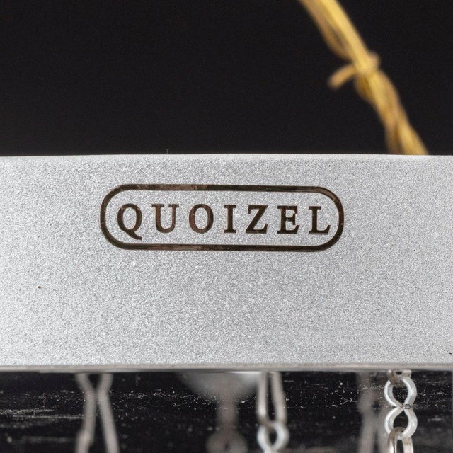 Quoizel Chrome and Crystal 4-Light Chandelier For Sale In New York - Image 6 of 6