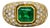 Late 20th Century 18k Emerald Ring, Size 5 For Sale