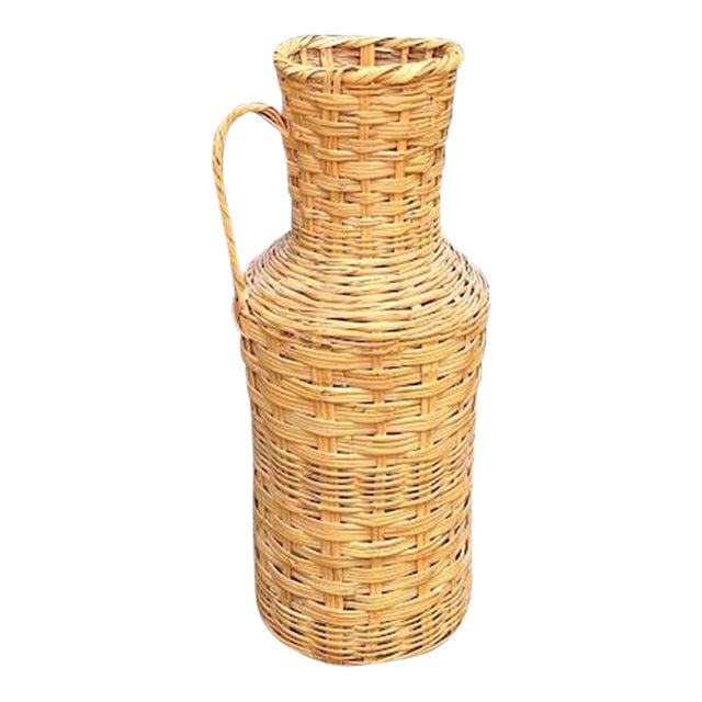 Large Handled Wicker Floor Vase Chairish