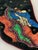 1970s Two Festive Christmas Stockings Beaded Sequins on Velvet For Sale - Image 4 of 5