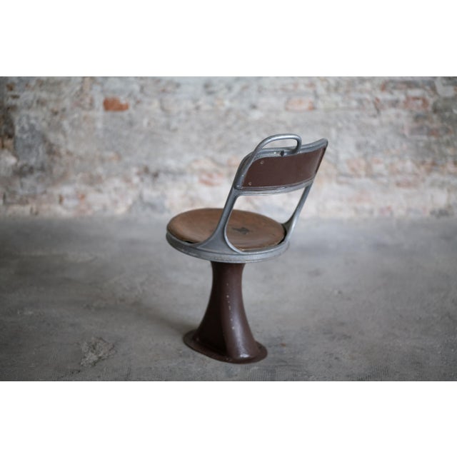Vintage Industrial Tram Chair, 1940s For Sale - Image 16 of 18