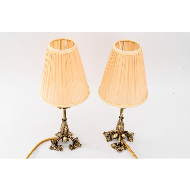Small Jugendstil Table Lamps with Fabric Shades, Vienna, Austria, 1908, Set of 2 For Sale - Image 6 of 17